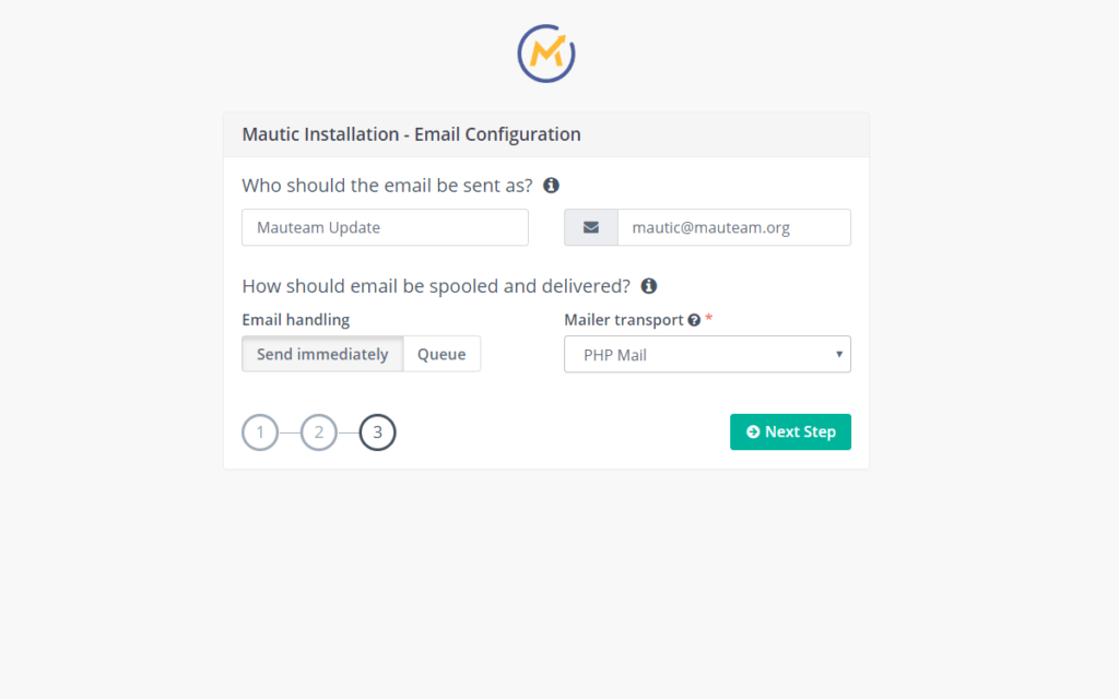 Mautic Installation: Email Configuration