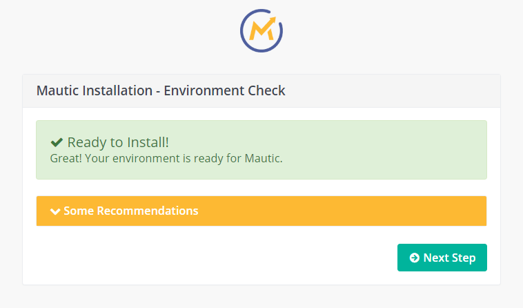 Mautic Installation: The Configuration Wizard